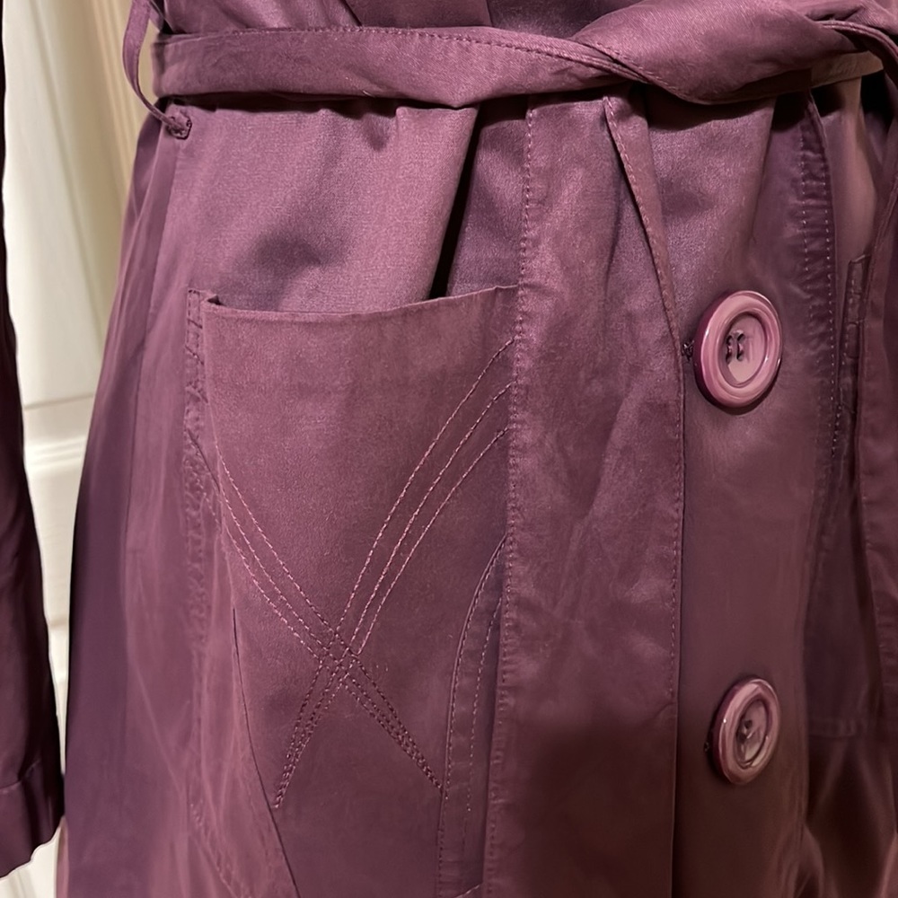Ambition Purple Trench Coat - Picture 3 of 8